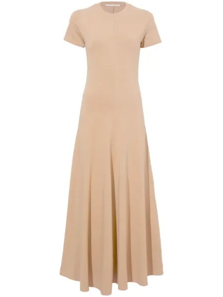 Proenza Schouler White Label платье из джерси с короткими рукавами, нейтральный цвет