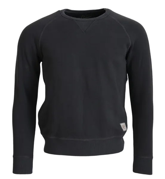 BLKER Свитер Темно-серый хлопковый мужской пуловер с круглым вырезом и длинными рукавами sL 150 долларов США