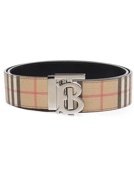 Burberry ремень в клетку Vintage Check с монограммой TB
