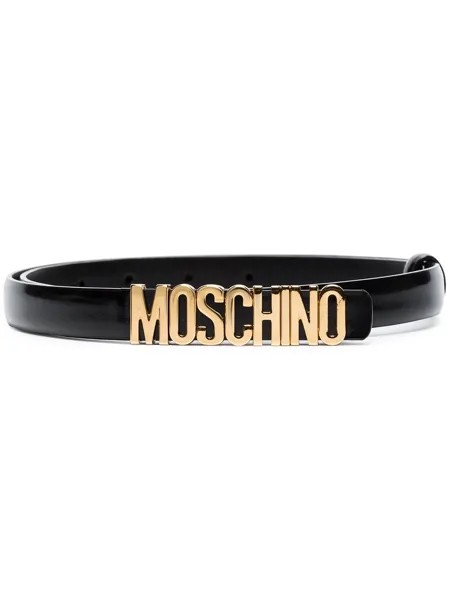 Moschino узкий ремень с логотипом