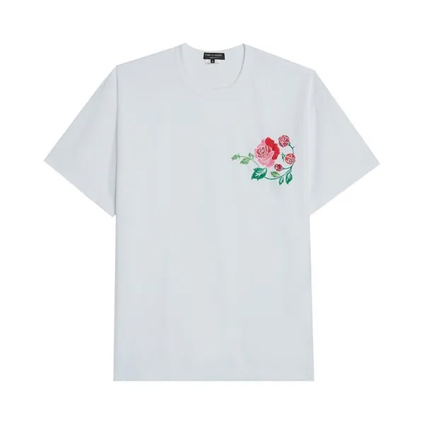 Футболка Comme des Garçons Homme Plus Jersey Embroidery Pattern B T-Shirt 'White', белый