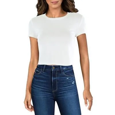 Женская однотонная повседневная футболка цвета слоновой кости Derek Heart M BHFO 3798