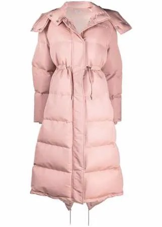 Alexander McQueen пуховик оверсайз с капюшоном