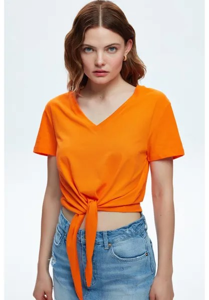 Футболка базовая V NECK adL, цвет orange