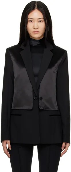 Черный пиджак с вырезом Helmut Lang