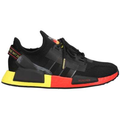 Adidas Nmd_R1.V2 Черные кроссовки для мальчиков на шнуровке Повседневная обувь FY6630