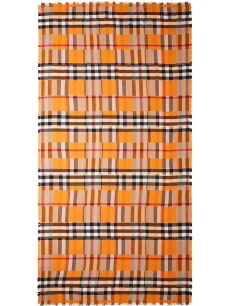 Burberry кашемировый шарф в клетку