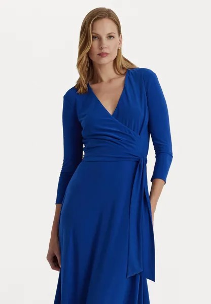 Платье из джерси Carlyna 3/4 Sleeve Day Dress Lauren Ralph Lauren, цвет sapphire star