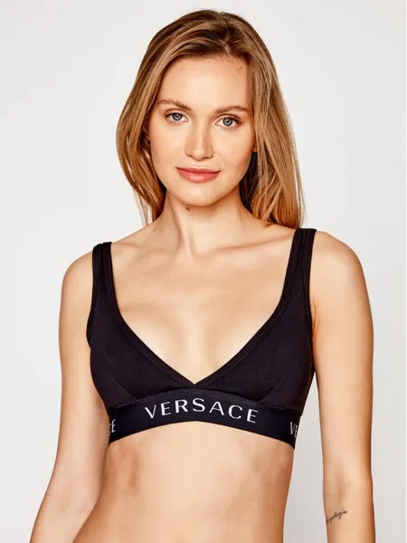 Бюстгальтер без косточек Versace, черный