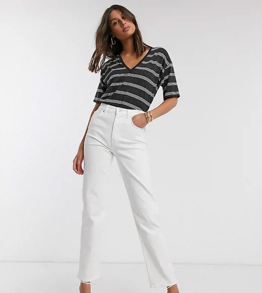 Белые расклешенные джинсы длиной до щиколотки с завышенной талией ASOS DESIGN Tall-Белый