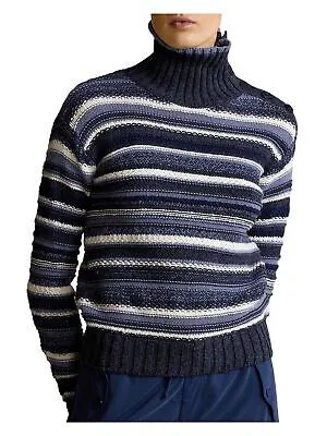 POLO RALPH LAUREN Женский темно-синий вязаный свитер с высоким воротником и длинными рукавами, размер XL
