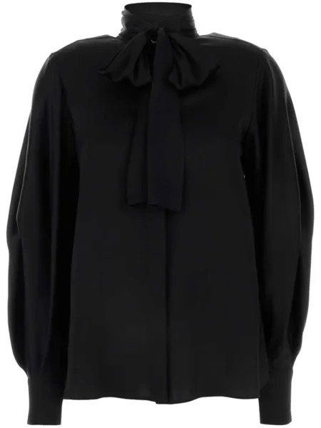 Alberta Ferretti атласная рубашка, черный