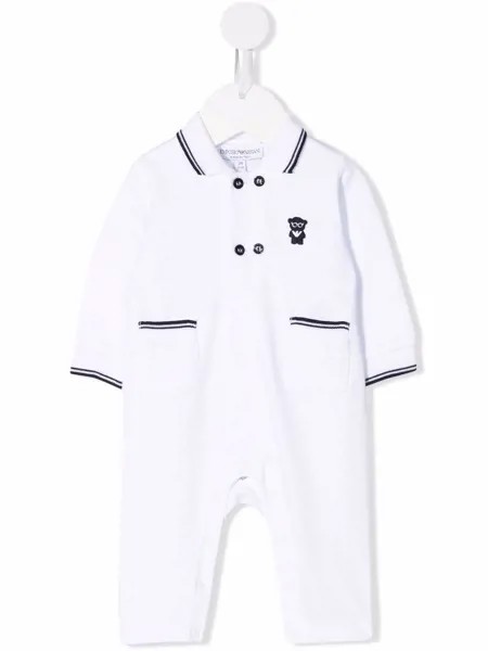 Emporio Armani Kids комбинезон с вышитым логотипом