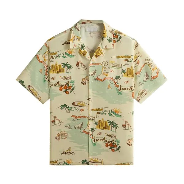 Рубашка Kith La Thompson Camp Collar Shirt, желтый