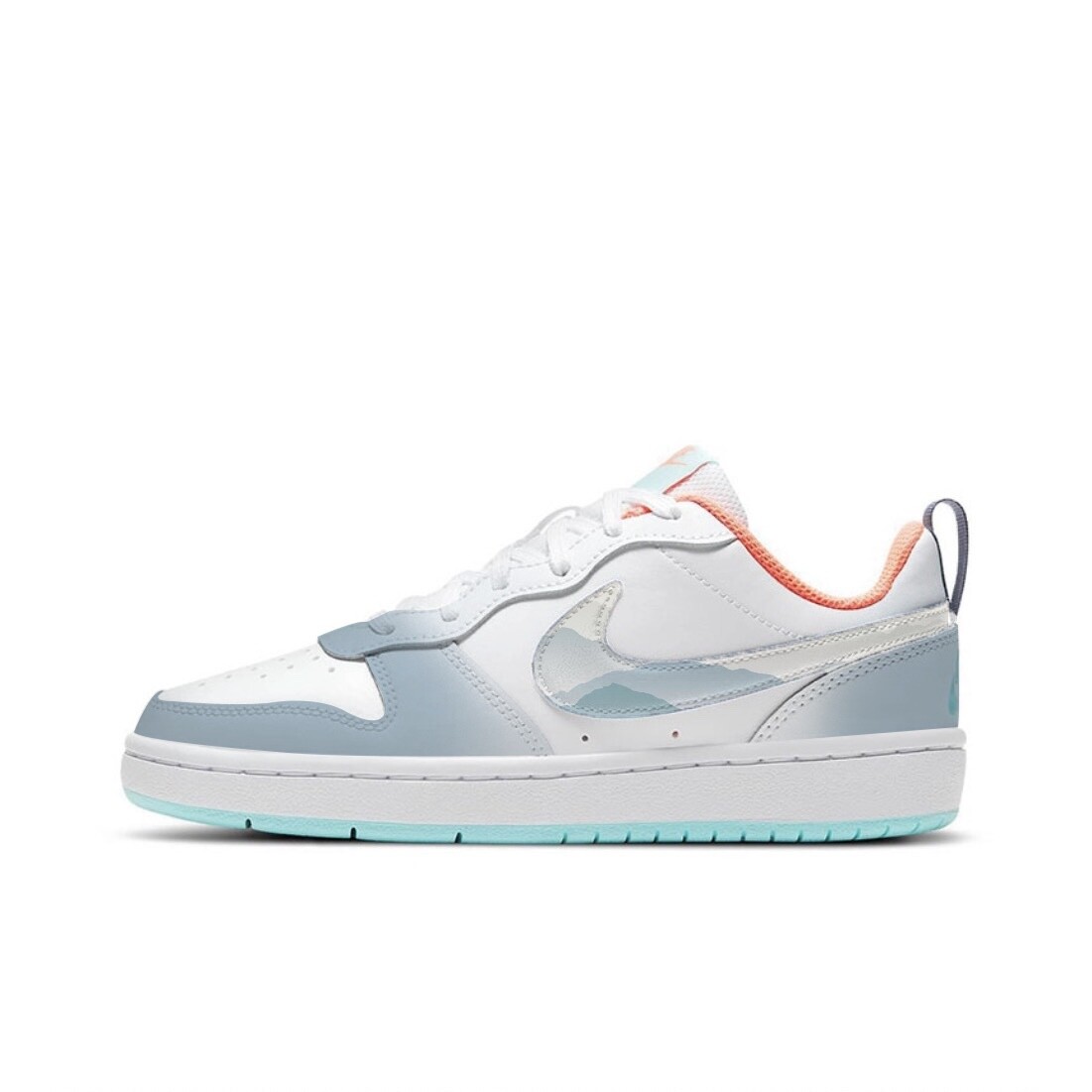 Кроссовки Nike Court Borough 2 Skateboarding Shoes Women's Low-top White/blue, белый/синий