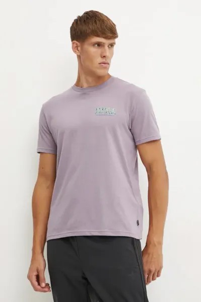 Футболка с изображением ящерицы Billabong, розовый