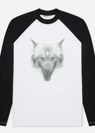 Мужской лонгслив Marcelo Burlon Cross Wolf Baseball, цвет белый, размер XL