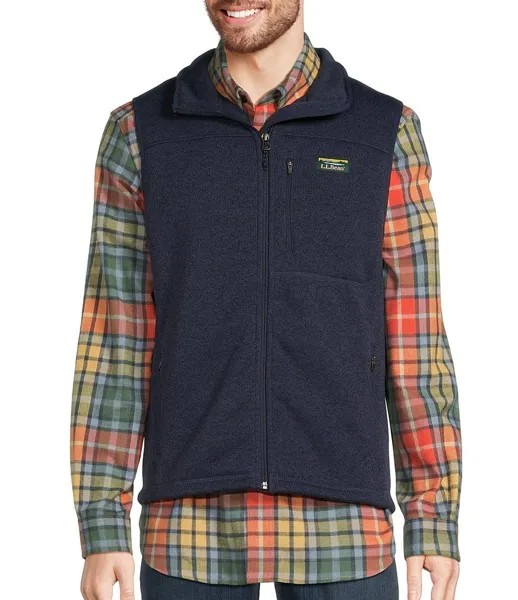L.L.Bean Свитер Флисовый Жилет, синий