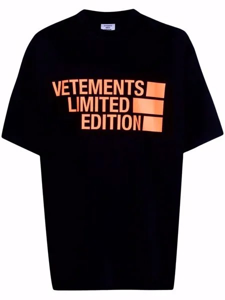 VETEMENTS футболка оверсайз с логотипом