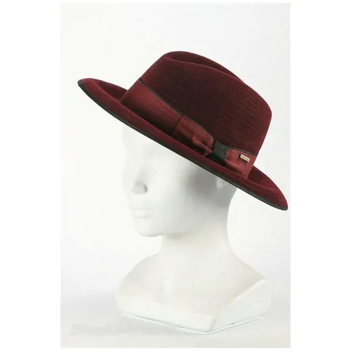 Шляпа с широкими полями Pierre Cardin цвет Бордовый размер M