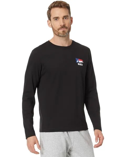 Футболка Nautica Sustainably Crafted Long Sleeve Graphic T-Shirt, реальный черный
