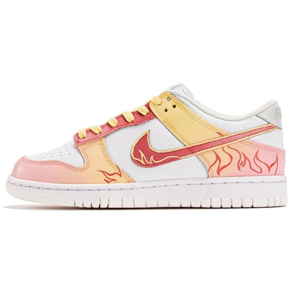 Кроссовки Nike Dunk Skateboarding Shoes Women's Low-top Red/yellow/white, красный