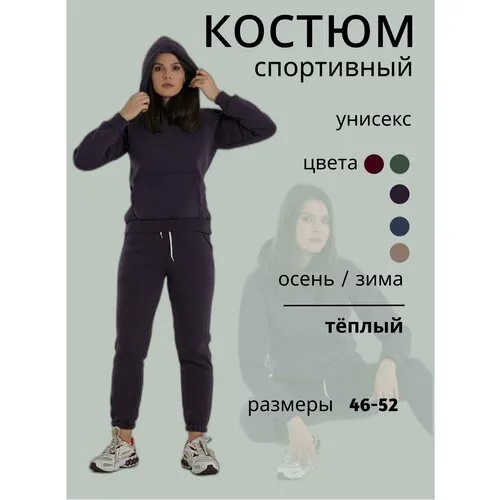 Костюм , размер 46 , фиолетовый, серый