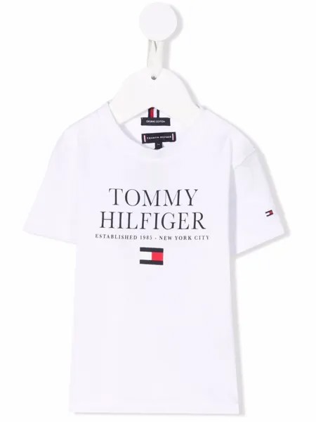 Tommy Hilfiger Junior футболка из органического хлопка с логотипом