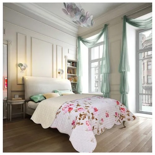 Покрывало Amore Mio Nice 2 85835 220 х 240 см, белый/розовый