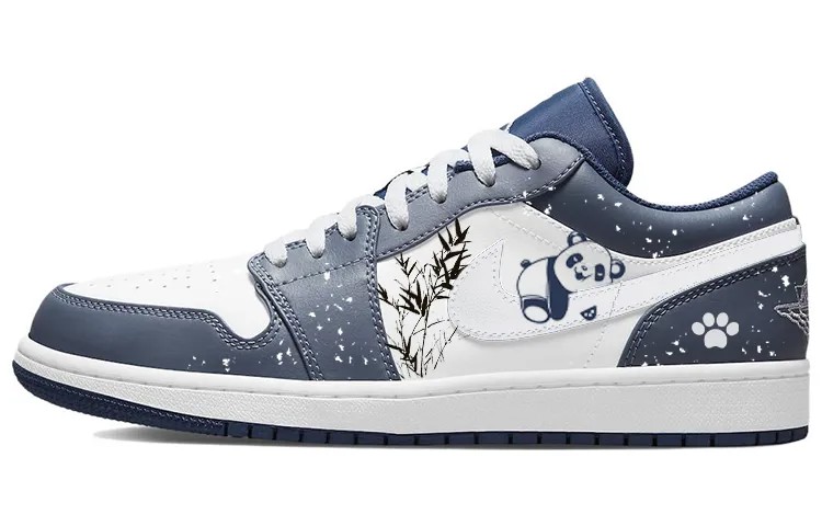 Кроссовки Air Jordan 1 Vintage Basketball Shoes Women's Low-top Blue/white, синий