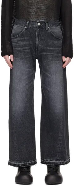 Черные 3D-джинсы Jieda