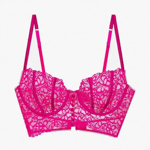 Бюстгальтер на косточках For Love & Lemons For Victoria's Secret Butterfly Lace, розовый