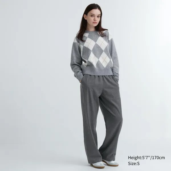 Брюки UNIQLO фланелевые, темно-серый