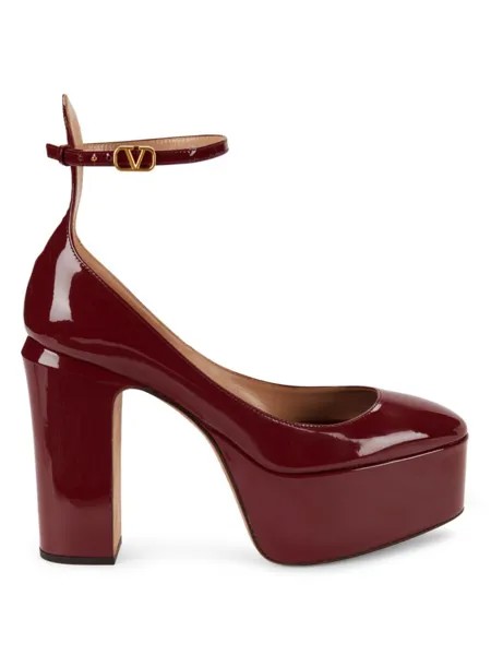 Лакированные туфли с петлей до щиколотки Valentino Garavani, цвет Cerise