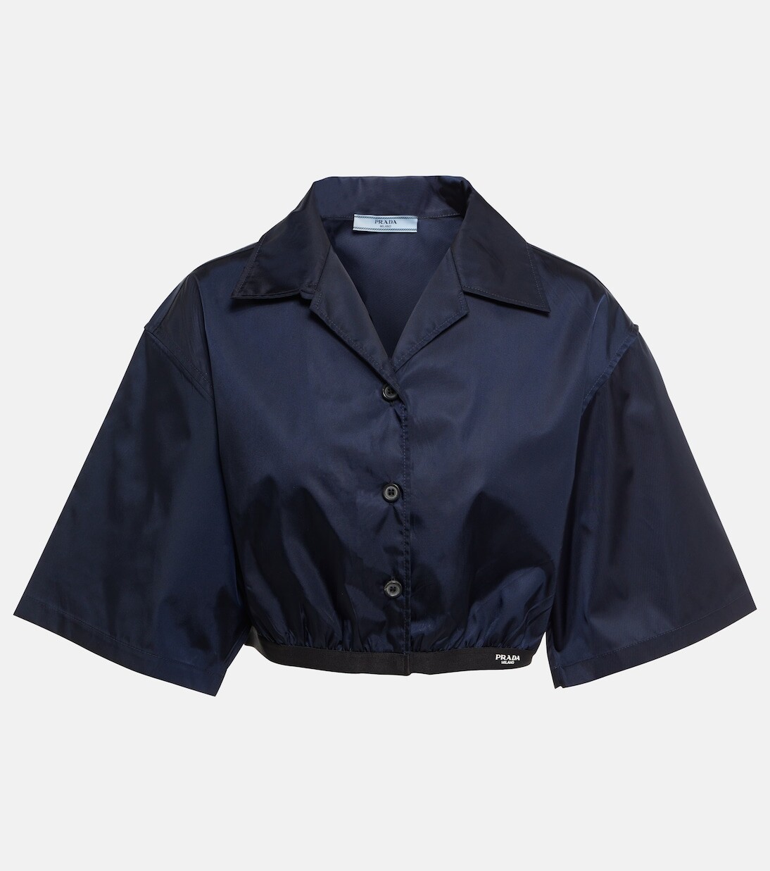 Укороченная рубашка Re-Nylon Prada, синий