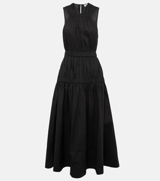 Платье макси из хлопкового поплина White Label Libby Proenza Schouler, черный