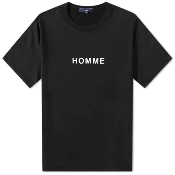 Футболка с логотипом Comme des Garçons Homme Center, черный