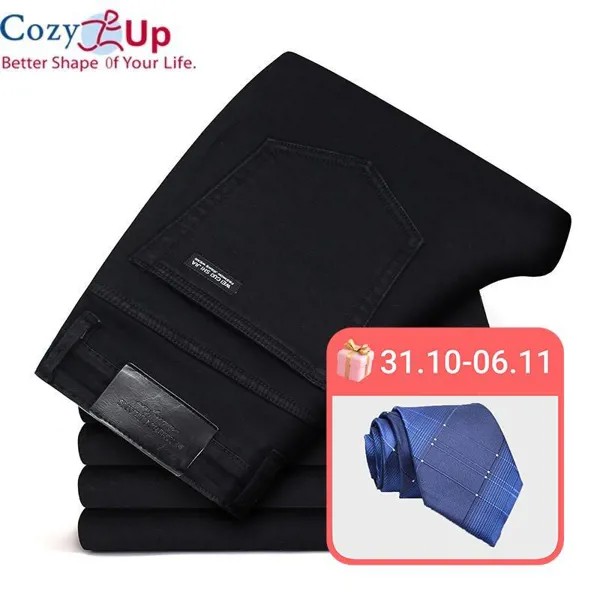 Cozy Up Мужчины Классические Джинсы Homme Pantalones Hombre Мужчины Mannen Мягкий Черный Байкер Masculino Джинсовая комбинезон Мужская брюки