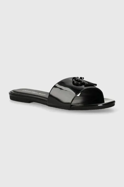 Шлепанцы Flat Sandal Slide Mg Met Calvin Klein Jeans, черный
