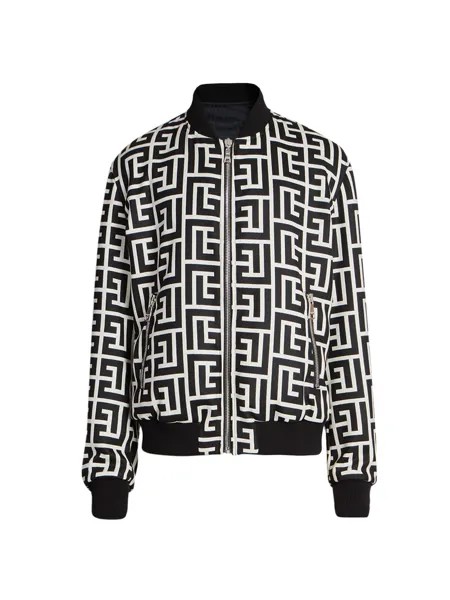 Двусторонний шерстяной бомбер с монограммой Balmain