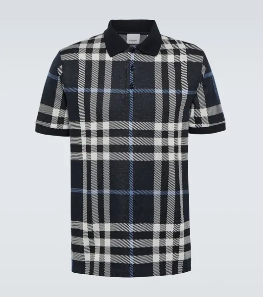 Рубашка-поло из хлопка в клетку Burberry, разноцветный