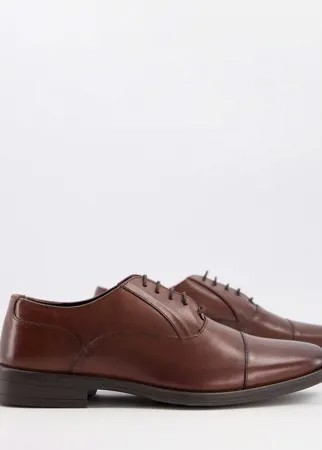 Оксфордские кожаные туфли коричневого цвета на шнуровке Silver Street-Коричневый цвет