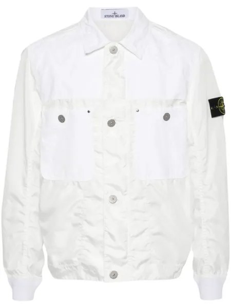 Stone Island легкая куртка с нашивкой Compass, белый