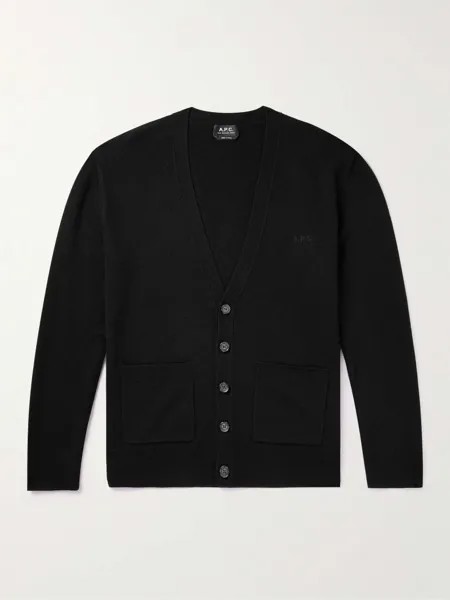 Шерстяной кардиган Theo A.P.C., черный