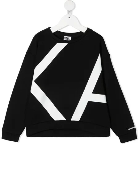 Karl Lagerfeld Kids толстовка с круглым вырезом и логотипом