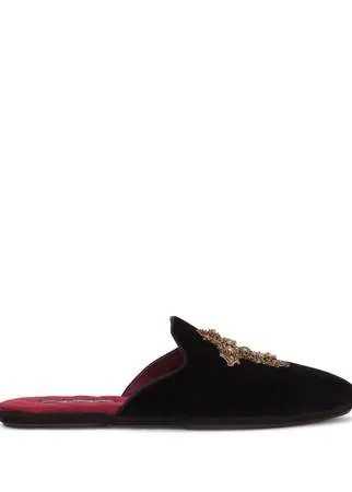 Dolce & Gabbana декорированные бархатные слиперы