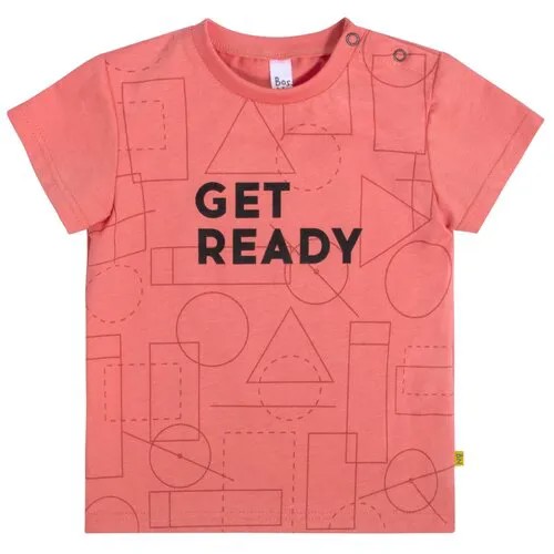 Базовая футболка с принтом 259Л21-161-О Розовый 92