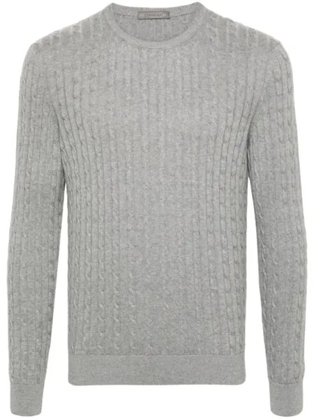 Corneliani джемпер фактурной вязки, серый
