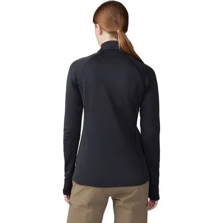 Топ Glacial Trail с молнией 1/2 женский Mountain Hardwear, черный