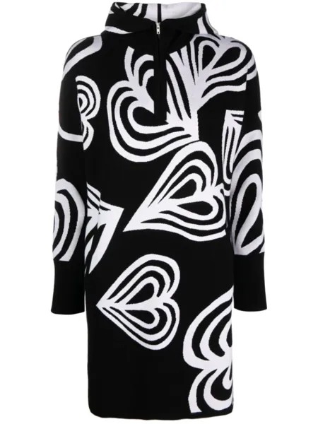 Diane Von Furstenberg платье с капюшоном и принтом, черный